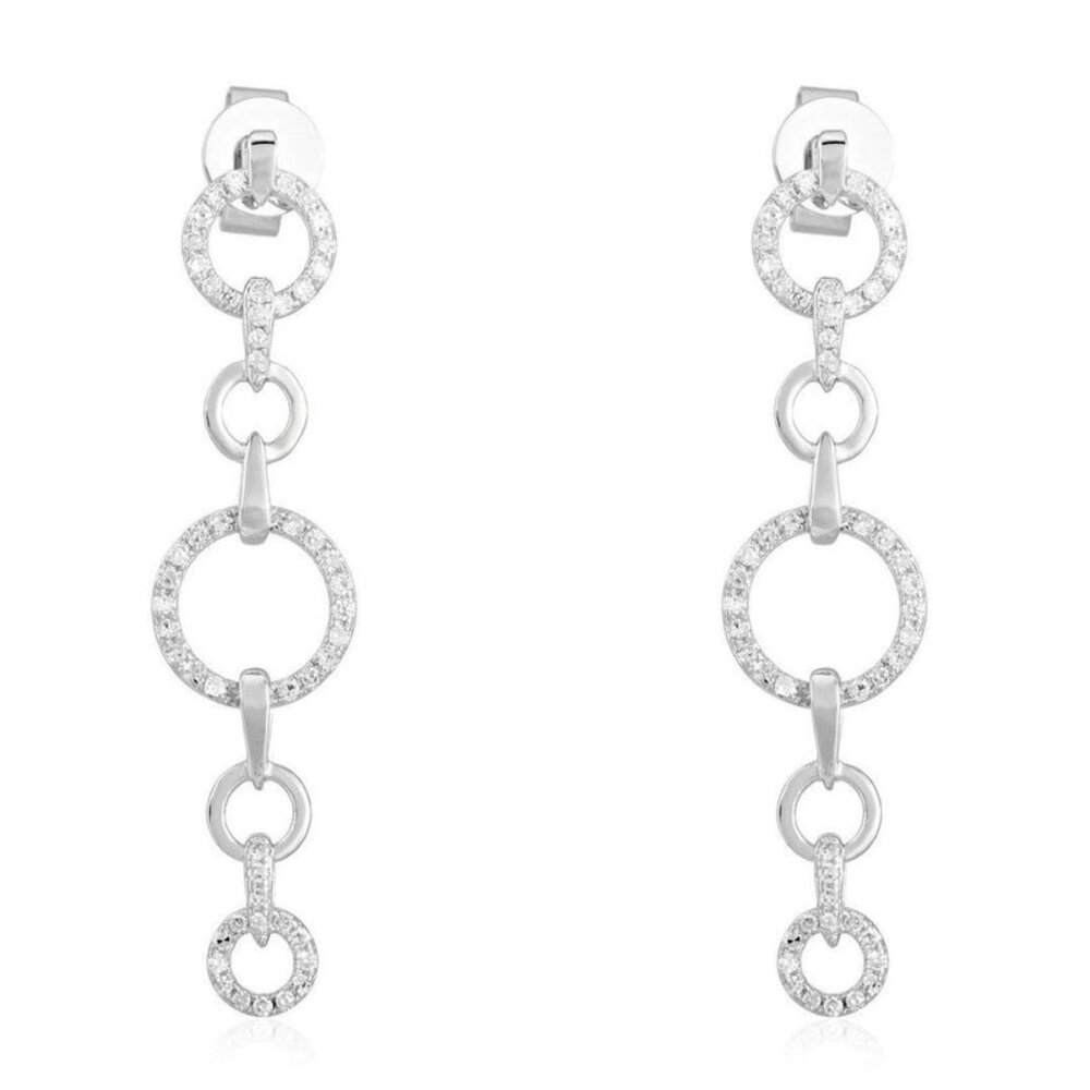 Radiant Whispers 14K (or 18k upon request) Yellow Gold Diamond Drop Earrings
